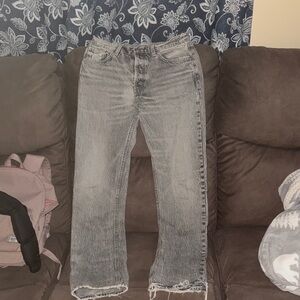 Zara Gray Straight Leg Jeans
